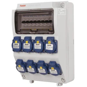 FAMATEL v1107-6kA ZSF80000000.0 /3958  Zásuvková skříň IP54 jištěná bez chrániče - přístroje Eaton Speciální Cena