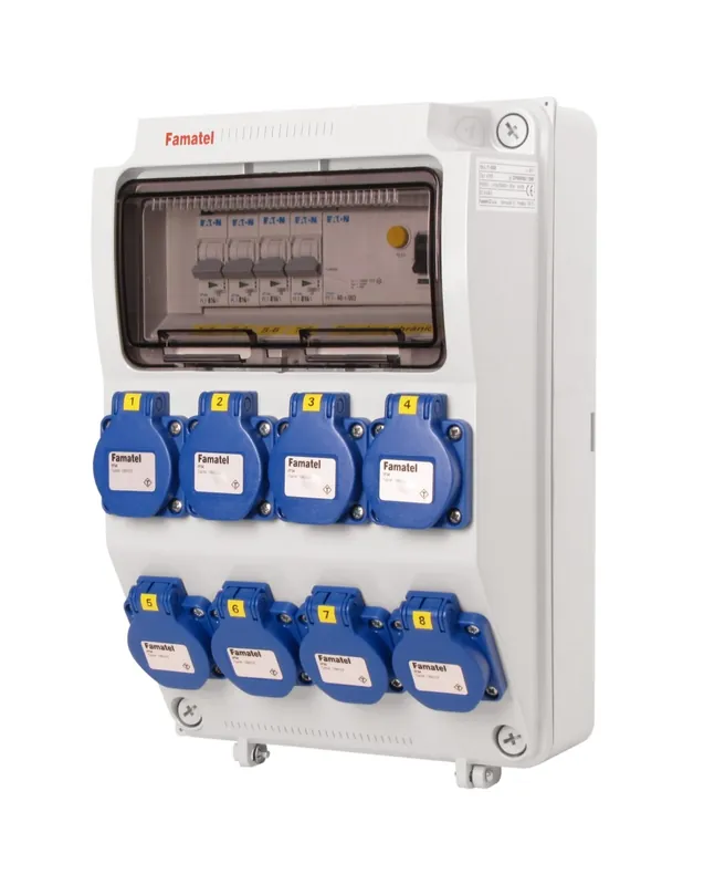 FAMATEL v1110 ZSF80000000.1 /3958 Zásuvková skříň IP54 jištěná s chráničem 40/4/003 - přístroje Eaton Koupit Online