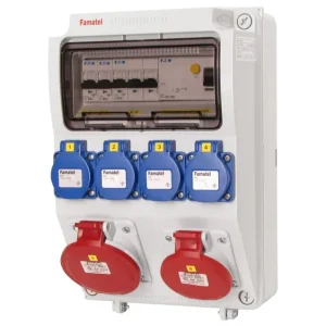 Vysoce Kvalitní FAMATEL v1116-6kA ZSF40101000.1 /3958  Zásuvková skříň IP44 jištěná s chráničem 40/4/003 (ekon - přístroje Eaton