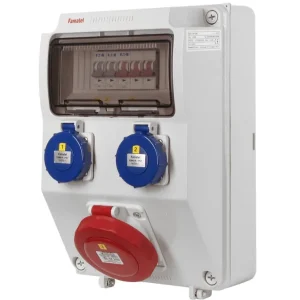 Ruční Výroba FAMATEL v1856 ZSF20001000.0 /3958  Zásuvková skříň IP65 jištěná bez chrániče - přístroje Eaton