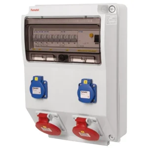 FAMATEL v315 ZSF20200000.1 /3959  Zásuvková skříň IP44 jištěná s chráničem 40/4/003 - přístroje Eaton Cenově Výhodný