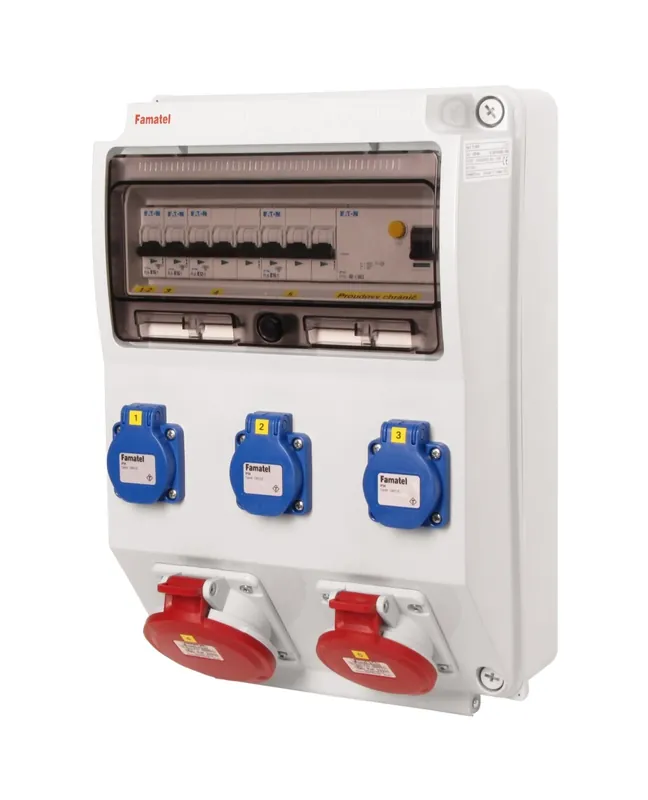 FAMATEL v325-6kA ZSF30101000.1 /3959 Zásuvková skříň IP44 jištěná s chráničem 40/4/003 - přístroje Eaton Akční Nabídka