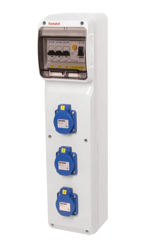 FAMATEL v279-6kA ZSF30000000.1 /3950 Zásuvková skříň IP54 jištěná s chráničem 25/2/003 - přístroje Eaton Super Cena