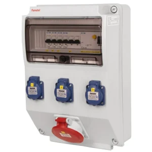 FAMATEL v333-6kA ZSF30001000.1 /3959 Zásuvková skříň IP44 jištěná s chráničem 40/4/003 - přístroje Eaton Trendový