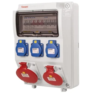 FAMATEL v505 ZSF30101000.0 /3958 Zásuvková skříň IP44 jištěná bez chrániče - přístroje Eaton Cenově Výhodný