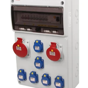 FAMATEL v3025 ZSF60101000.1 /3952  Zásuvková skříň IP44 jištěná s chráničem 40/4/003 - přístroje Eaton Značkový