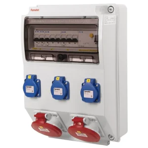 FAMATEL v335-6kA ZSF30002000.1 /3959 Zásuvková skříň IP44 jištěná s chráničem 40/4/003 - přístroje Eaton Cenově Výhodný