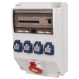 FAMATEL v343-6kA ZSF40100000.1 /3959 Zásuvková skříň IP44 jištěná s chráničem 40/4/003 - přístroje Eaton Poslední Šance