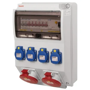 FAMATEL v348 ZSF40002000.1 /3959 Zásuvková skříň IP44 jištěná s chráničem 40/4/003 - přístroje Eaton Nejlepší Cena