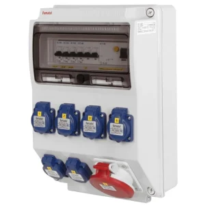 Časově Omezené FAMATEL v352-6kA ZSF60001000.1 /3959  Zásuvková skříň IP44 jištěná s chráničem 40/4/003 - přístroje Eaton