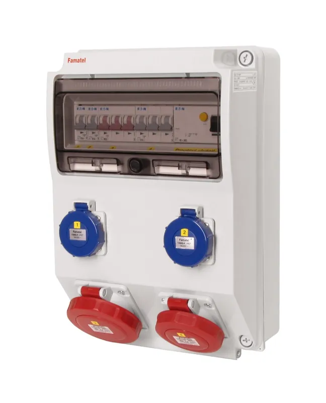 FAMATEL v3106 ZSF20101000.1 /3959 Zásuvková skříň IP65 jištěná s chráničem 40/4/003 - přístroje Eaton Vysoce Kvalitní
