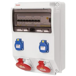 FAMATEL v310-6kA ZSF20101000.1 /3959 Zásuvková skříň 2x230V+1x400V 16A 5p+1x400V 32A 5p IP44 chránič Vrácení Zdarma