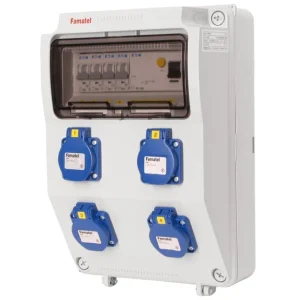 FAMATEL v365 ZSF40000000.1 /3958 Zásuvková skříň IP54 jištěná s chráničem 40/4/003 - přístroje Eaton Vrácení Zdarma