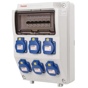 FAMATEL v372-6kA ZSF60000000.0 /3958 Zásuvková skříň IP54 jištěná bez chrániče - přístroje Eaton Záruka V Ceně