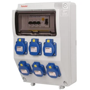 FAMATEL v373-6kA ZSF60000000.1 /3958 Zásuvková skříň IP54 jištěná s chráničem 25/2/003 - přístroje Eaton Poslední Šance