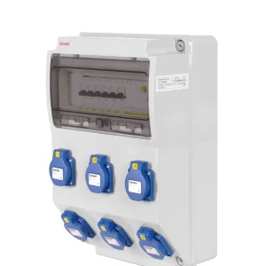 FAMATEL v379-6kA ZSF60000000.1 /3959 Zásuvková skříň IP54 jištěná s chráničem 40/4/003 - přístroje Eaton Značkový