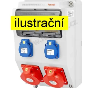 FAMATEL v4051 ZSF20200000.0 /3958 Zásuvková skříň IP44 jištěná bez chrániče - přístroje Eaton Originální
