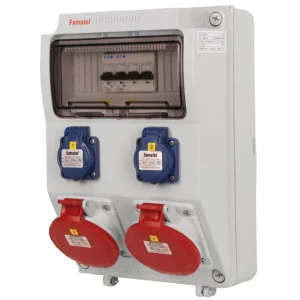 FAMATEL v4201-6ka ZSF20002000.0 /3958 Zásuvková skříň IP44 jištěná bez chrániče - přístroje Eaton Výhodná Nabídka