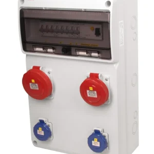 FAMATEL v4409 ZSF20101000.1 /3952  Zásuvková skříň IP65 jištěná s chráničem 40/4/003 - přístroje Eaton Sleva