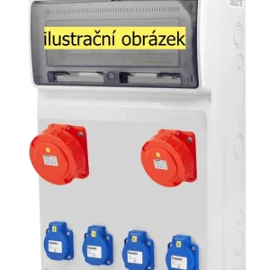 Luxusní FAMATEL v11807 ZSF40001010.1 /3952  Zásuvková skříň IP54 jištěná s chráničem 63/4/003 - přístroje Eaton