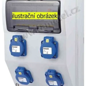 Sezónní Sleva FAMATEL v3601-6kA ZSF40000000.0 /3958  Zásuvková skříň IP54 jištěná bez chrániče - přístroje Eaton