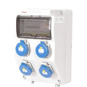 FAMATEL v3656 ZSF40000000.1 /3958 Zásuvková skříň IP65 jištěná s chráničem 40/4/003 - přístroje Eaton Pouze Dnes