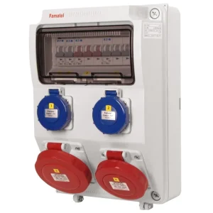 FAMATEL v3856 ZSF20101000.0 /3958 Zásuvková skříň IP65 jištěná bez chrániče - přístroje Eaton Prémiový