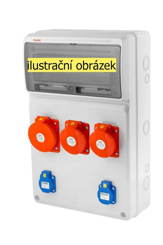 Hit Sezóny FAMATEL v4413-6ka ZSF20102000.0 /3952 Zásuvková skříň IP44 jištěná bez chrániče - přístroje Eaton