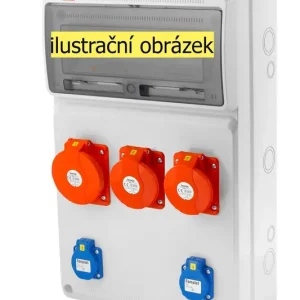 FAMATEL v443-6kA ZSF20201000.1 /3952  Zásuvková skříň IP44 jištěná s chráničem 40/4/003 - přístroje Eaton Prémiový