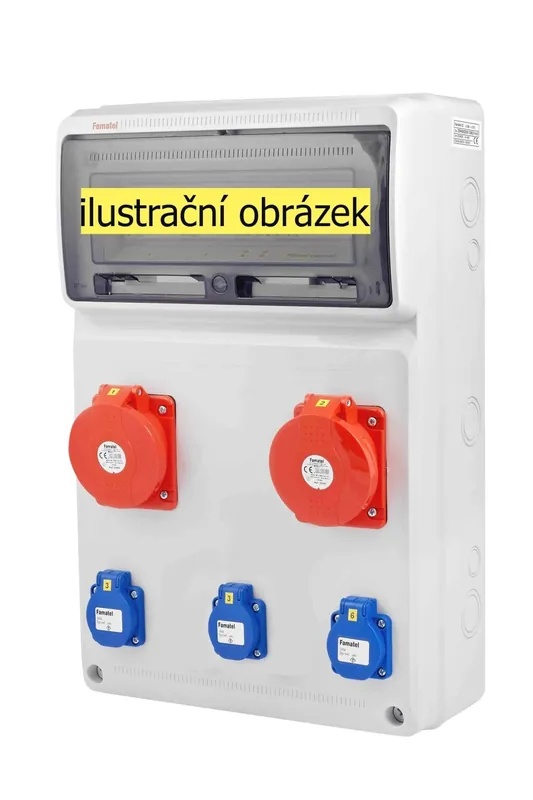FAMATEL v453 ZSF30101000.0 /3952 Zásuvková skříň IP44 jištěná bez chrániče - přístroje Eaton Akční Cena