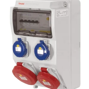Zlevněný FAMATEL v396-6kA ZSF20101000.1 /3958  Zásuvková skříň IP65 jištěná s chráničem 40/4/003 (ekon. - přístroje Eaton