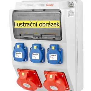 FAMATEL v516-6kA ZSF30200000.0 /3958 Zásuvková skříň IP44 jištěná bez chrániče - přístroje Eaton Nejlepší Cena