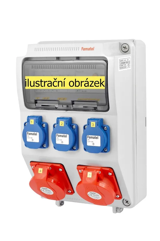 FAMATEL v516-6kA ZSF30200000.0 /3958 Zásuvková skříň IP44 jištěná bez chrániče - přístroje Eaton Nejlepší Cena