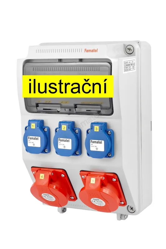 FAMATEL v526-6kA ZSF30002000.0 /3958 Zásuvková skříň IP44 jištěná bez chrániče - přístroje Eaton Top Prodej