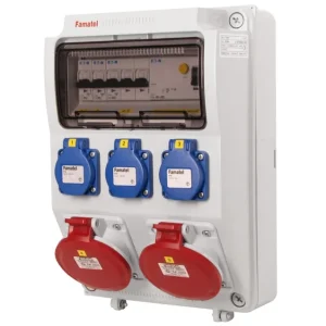 FAMATEL v530-6kA ZSF30002000.1 /3958 Zásuvková skříň IP44 jištěná s chráničem 40/4/003 - přístroje Eaton Nejlepší Cena