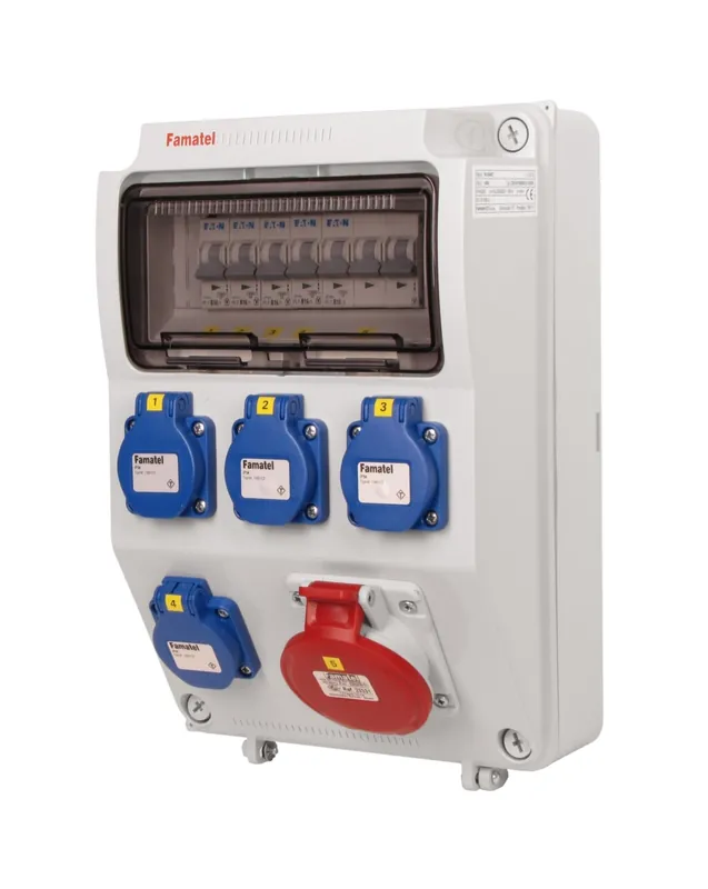 FAMATEL v565 ZSF40100000.0 /3958 Zásuvková skříň IP44 jištěná bez chrániče - přístroje Eaton Velkoobchod