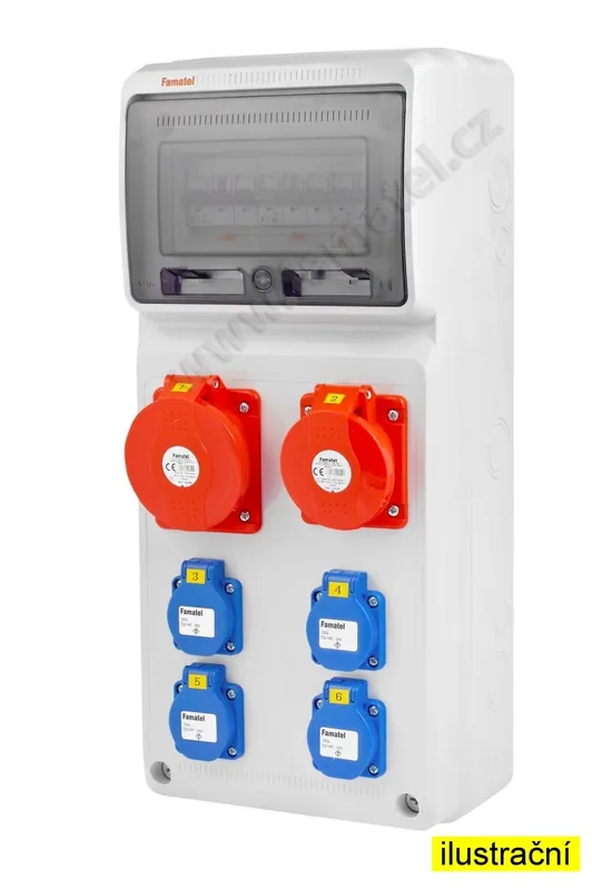 Top Prodej FAMATEL v585-6kA ZSF40101000.0 /3951 Zásuvková skříň IP44 jištěná bez chrániče - přístroje Eaton