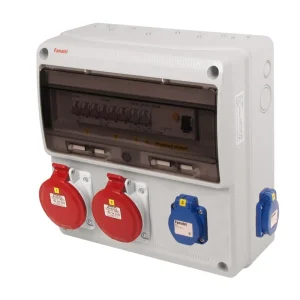 FAMATEL v600 ZSF20002000.1 /3974 Zásuvková skříň IP44 jištěná s chráničem 40/4/003 - přístroje Eaton Nízká Cena