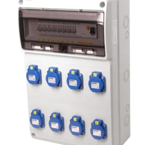 FAMATEL v725 ZSF80000000.1 /3952  Zásuvková skříň IP54 jištěná s chráničem 40/4/003 - přístroje Eaton Hit Sezóny