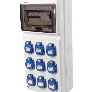 FAMATEL v740-6kA ZSF90000000.1 /3951  Zásuvková skříň IP54 jištěná s chráničem 40/4/003 - přístroje Eaton Oblíbený