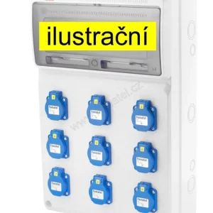FAMATEL v755-6kA ZSF90000000.1 /3952  Zásuvková skříň IP54 jištěná s chráničem 40/4/003 - přístroje Eaton Exkluzivní