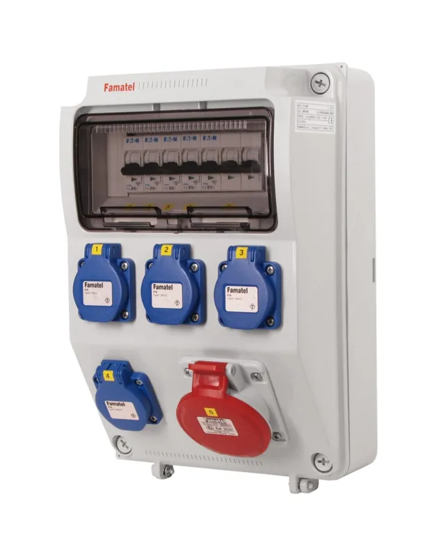 FAMATEL v565-6kA ZSF40100000.0 /3958 Zásuvková skříň IP44 jištěná bez chrániče - přístroje Eaton Top Prodej