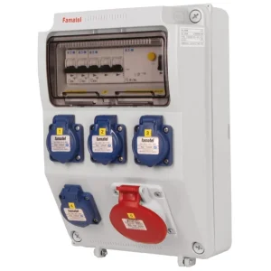 Sleva FAMATEL v570-6kA ZSF40100000.1 /3958  Zásuvková skříň IP44 jištěná s chráničem 40/4/003 - přístroje Eaton