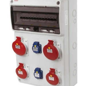 Exkluzivní FAMATEL v839-6kA ZSF20202000.0 /3952  Zásuvková skříň IP44 jištěná bez chrániče - přístroje Eaton