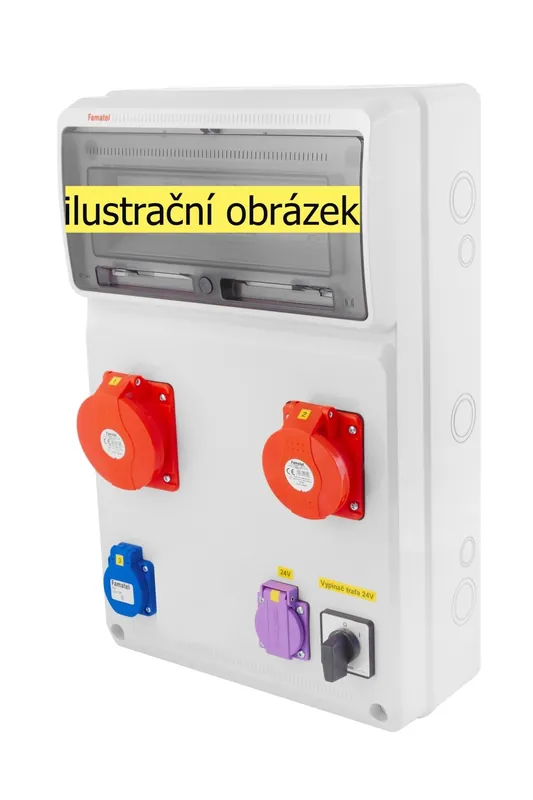 FAMATEL v891 ZSFT11200000.0 /3952 Zásuvková skříň IP44 jištěná bez chrániče - přístroje Eaton Zlevněný