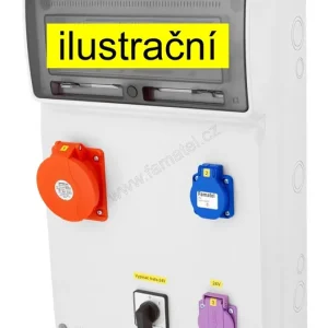 FAMATEL v955-6kA ZSFT11100000.1 /3952  Zásuvková skříň IP44 jištěná s chráničem 40/4/003 - přístroje Eaton Sezónní Sleva