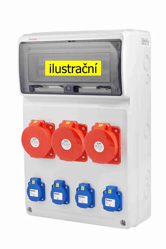 Výprodej FAMATEL v650 ZSF40201000.1 /3952 Zásuvková skříň IP44 jištěná s chráničem 40/4/003 - přístroje Eaton