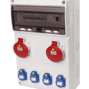 FAMATEL v655 ZSF40002000.1 /3952  Zásuvková skříň IP44 jištěná s chráničem 40/4/003 - přístroje Eaton Víkendová Akce