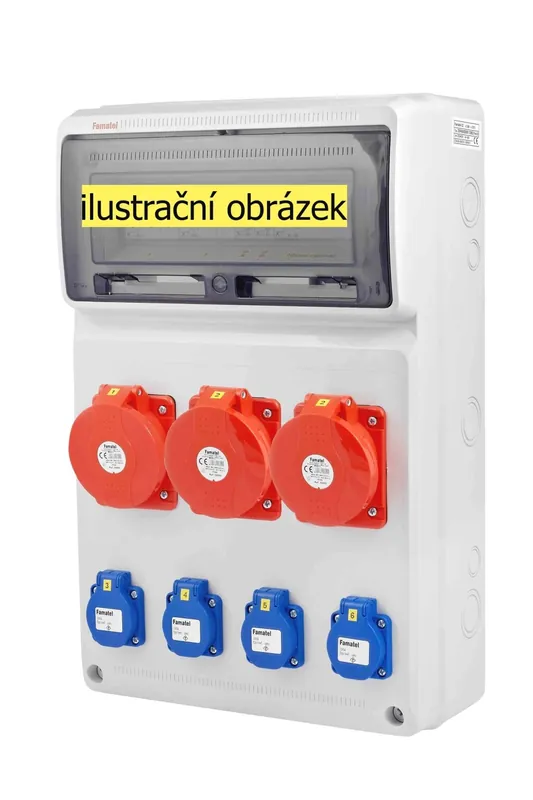 FAMATEL v669-6kA ZSF40003000.0 /3952 Zásuvková skříň IP44 jištěná bez chrániče - přístroje Eaton Exkluzivní