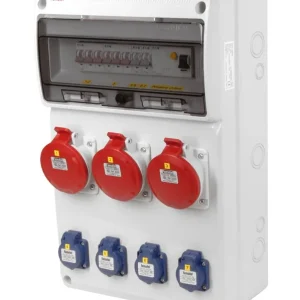 FAMATEL v672 ZSF40003000.1 /3952  Zásuvková skříň IP44 jištěná s chráničem 40/4/003 - přístroje Eaton Doprava Zdarma